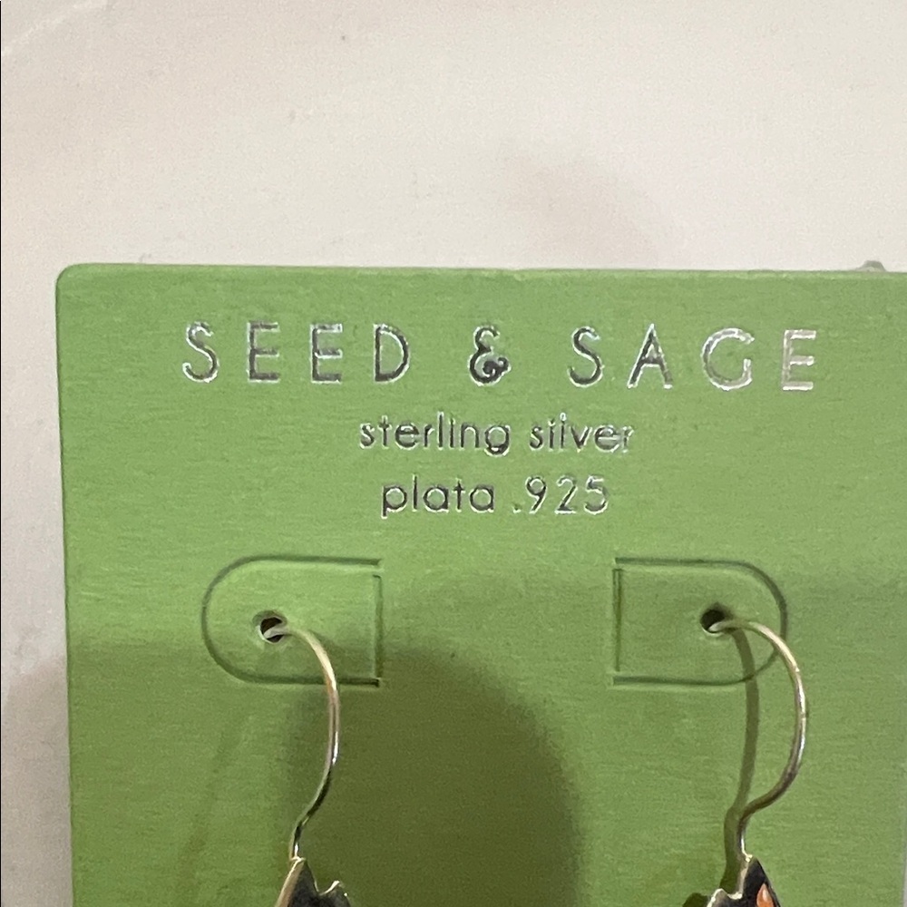 Seed & Sage | Sterling Silver Fishbone Earrings - Picture 6 of 7